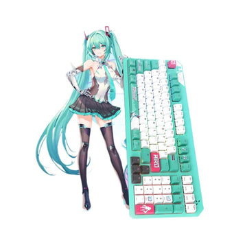 ASUS X Hatsune Miku TX98 Wired Gaming Keyboard IP57 Water/Dust Resistant Gasket-mounted Design, RGB Mechanical Switches, Per-Key Lighting